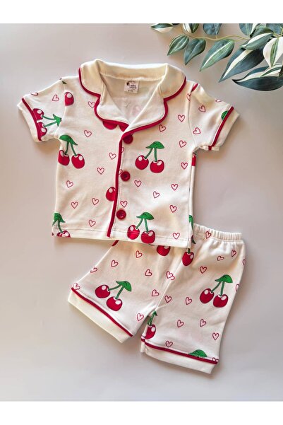 KapsülBebek Baby Girl Summer Pajama Set - 100% Cotton