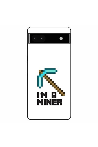 OEM Husa compatibila cu Google Pixel 6A Silicon Gel Tpu Model Minecraft Miner