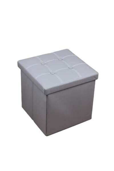 Romprofix Taburet Pliabil Depozitare Modern - 38x38x38cm / Gri