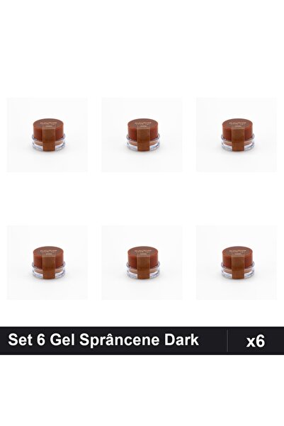 Ruby Rose Set 6 Geluri Sprâncene Dark, Makeup Profesional, Fixare 24h