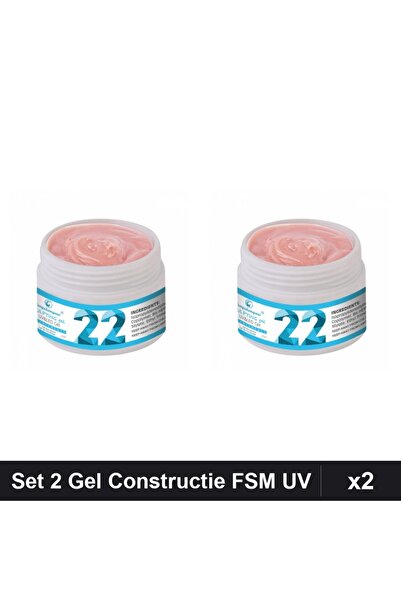 FSM Set 2 Gel de Constructie UV LED 15g, Builder Gel Manichiura Profesionala