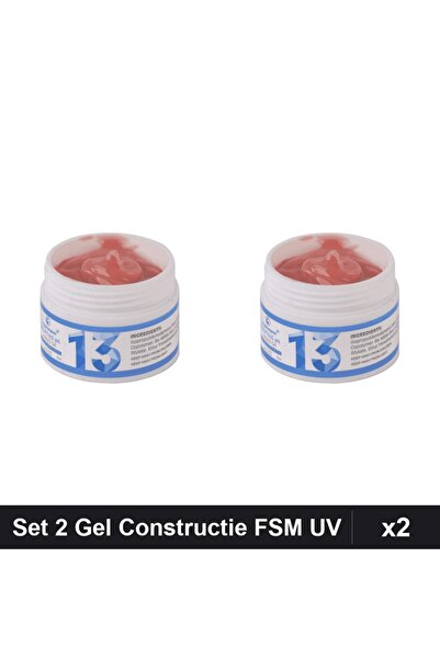 FSM Set 2 Gel Constructie UV LED 15g, Builder Gel Sculpting, Manichiura Profe...