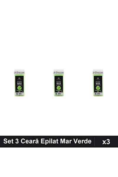Makeup Set 3 Ceară Epilat Unica Folosință 100ml Mar Verde, Îndepărtare Păr Ef...