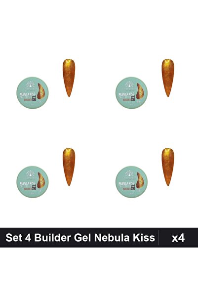 global fashion Set 4 Builder Gel Nebula Kiss Nr.05 15g, Constructie Unghii UV...
