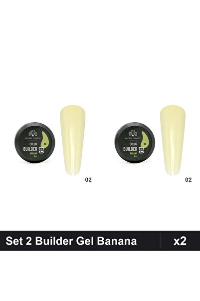 global fashion Set 2 Color Builder Gel UV 15g Global Fashion, Nuanta Banana 0...