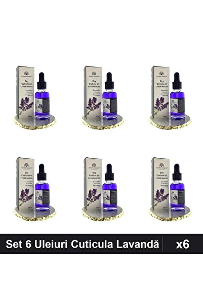 global fashion Set 6 Uleiuri Cuticula cu Pipeta, Lavandă 30ml, Îngrijire Mani...