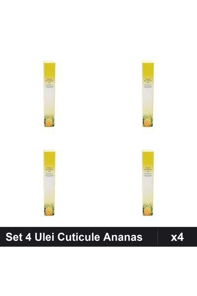 global fashion Set 4 Uleiuri Cuticule Stilou Ananas, Ingrijire Unghii