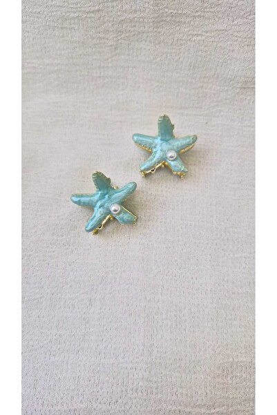 Beyaz Dükkan İncili mineli yıldız mini metal mandal toka 2,5 cm 1 adet