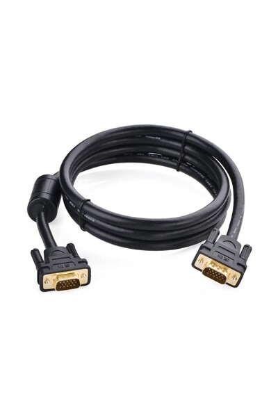 Ugreen Cablu video VGA (T) la VGA (T), 2m, ecranat, negru, VG101