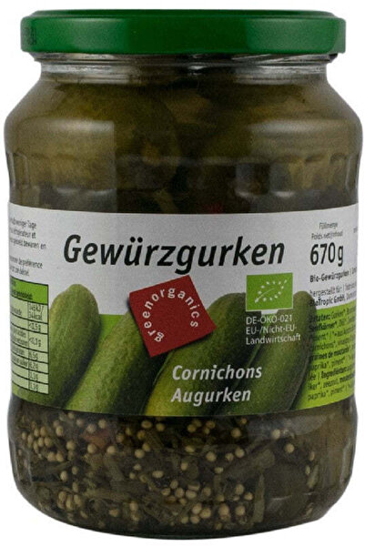 Green Organics Castraveti murati, bio, 670g / 360g