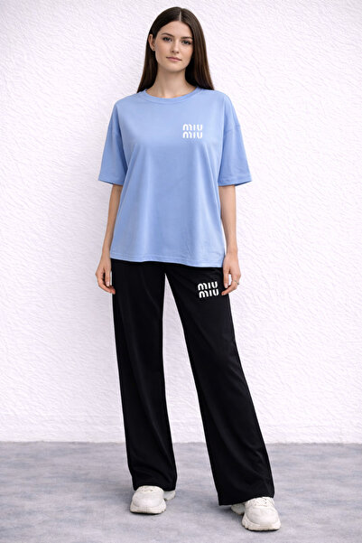 ZAVIXO Women's T-Shirt Pants Set 100% Cotton Comfortable Casual Combination
