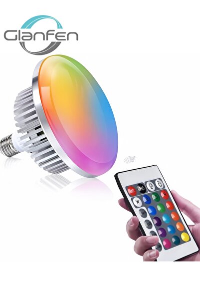 glanfen 150W Photography RGB Light Bulbs with Remote Control, 3200K-5500K Adj...