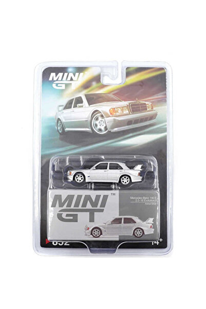 mini gt 1/64 852 Mercedes-Benz 190E 2.5-16 Evolution II Astral Silver - Blist...