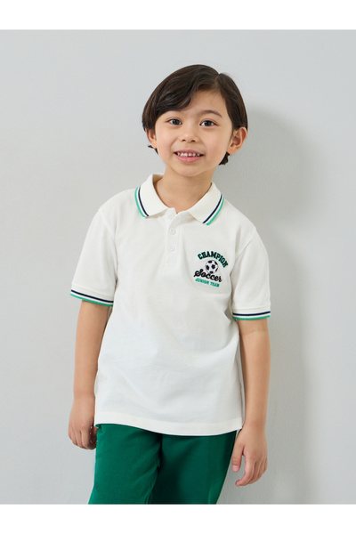 Styli Boys Embroidery Detail Polo T-Shirt