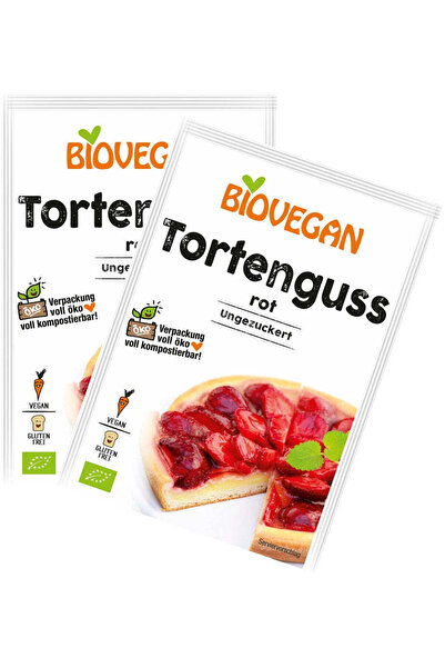 Biovegan Βιολογικό κόκκινο γυαλιστικό ζελατίνης, 2x7γρ.
