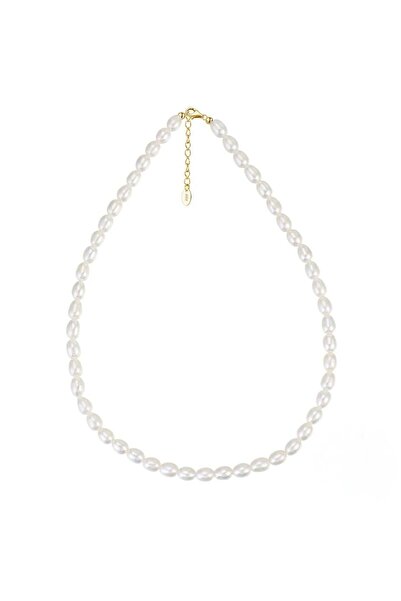Raizel Gold-plated silver necklace with natural cultured pearls, Ivone Gold