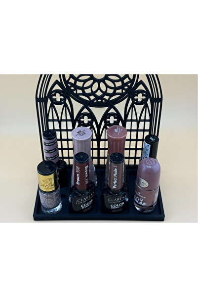 DU&ER Gotik Oje Standı | Katedral Tasarımlı Nail Polish Organizer ve Masaüstü...