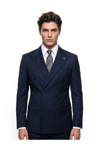 HERMOSE Signature |   Atlantic Navy Blue Double Breasted Suit