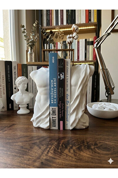 CMHOME Ancient Roman Torso Book Holder Sculpture - Decorative Bookshelf Organ...