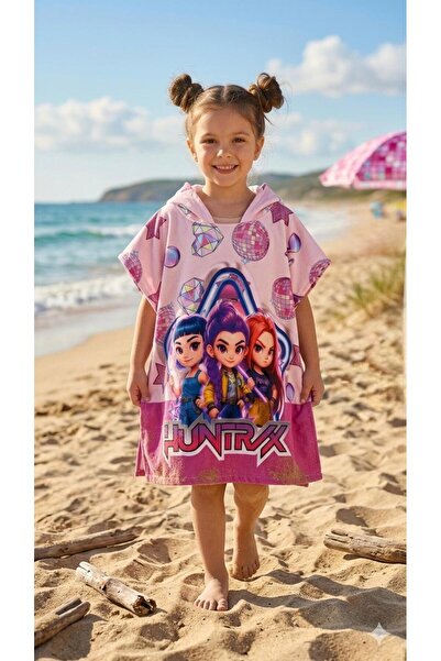 ues Girl's Character Printed Hooded Sea Towel