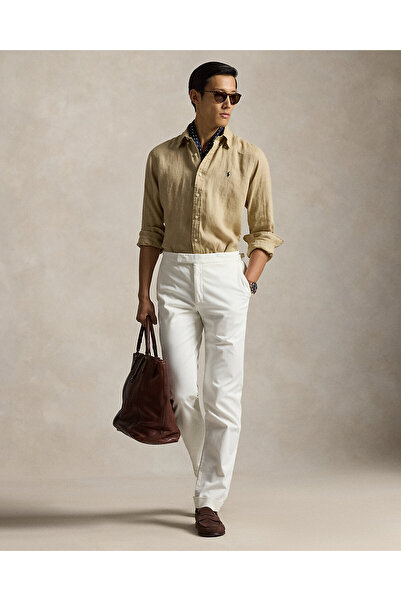Ralph Lauren Black Label Pony İşlemeli Özel Kesim Keten Gömlek 100105118.