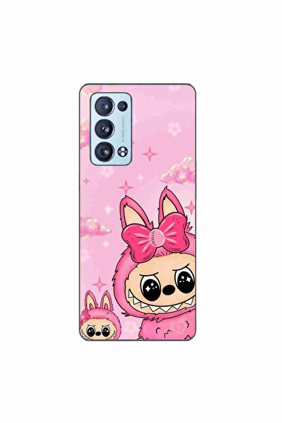 OEM Husa compatibila cu Oppo Reno6 Pro 5G Silicon Gel Tpu Model Labubu Pink F...