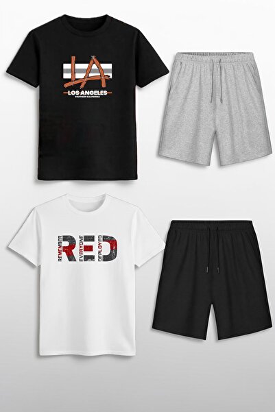 Trendy Merry Store Детски летен комплект от 4 части: капри и тениска