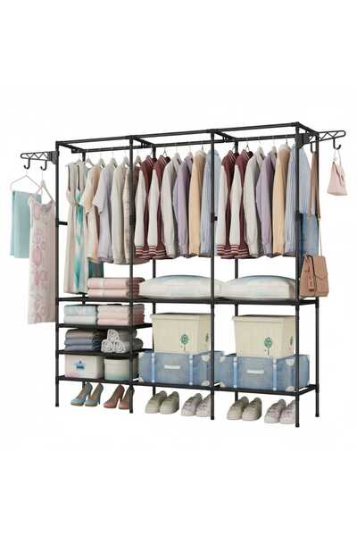 OEM Multifunctional hanger 175 cm, 3 waterproof shelves, 8 hooks, (ZvenS-HAM-...