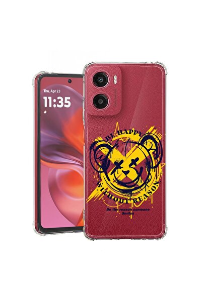 bestcase Калъф за Motorola Moto G06 с дизайн  "Плюшено мече Be Happy ", проти...