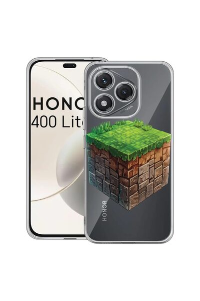 bestcase Husa pentru Honor 400 Lite 5G, BestCase¬Æ Clear Silicon 2MM, Minecra...