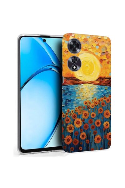bestcase Husă pentru OPPO A60 4G, Silicon transparent 2MM, Imprimeu floarea-s...