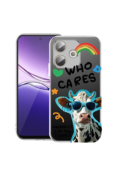 bestcase ¬Æ Husa Clear Silicon pentru OPPO A5 Pro 5G, Cool Cow - Who Cares?, ...