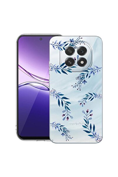 bestcase ¬Æ Husa pentru OPPO F29 cu Design Blue Flowers, Clear Slim Silicon, ...