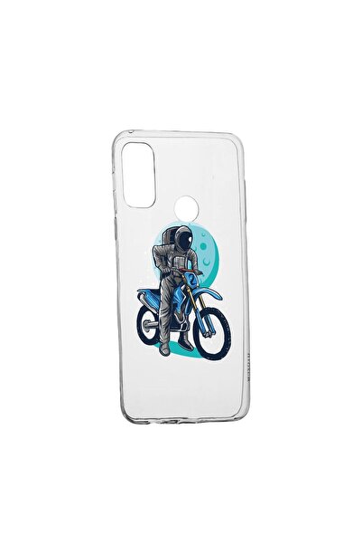 bestcase Husa Silicon Compatibila cu Motorola Moto E40, Astronaut Biker, rezi...