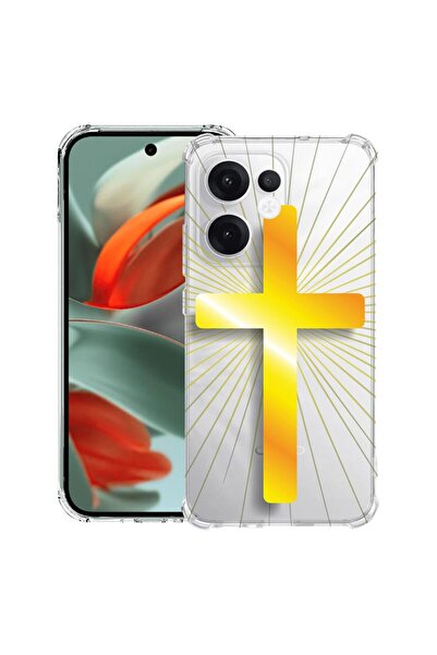 bestcase ¬Æ Husa compatibila OPPO Reno13 F 5G, Anti Shock 1.5MM, Golden Cross...