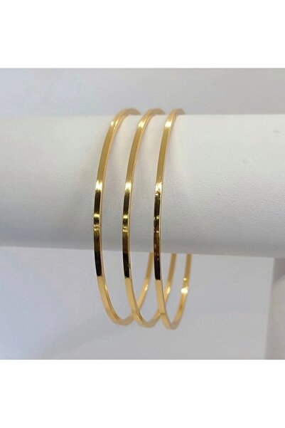 Çelik gold ajda bilezik seti (3 Lü)