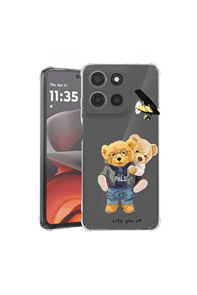 bestcase ¬Æ Husa Anti Shock Compatibila cu Motorola Moto G77 / G67, Teddy Bea...