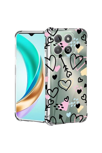 bestcase Θήκη συμβατή με Honor X8C, Αντικραδασμική 1.5MM, Σύμβολα αγάπης, Προ...