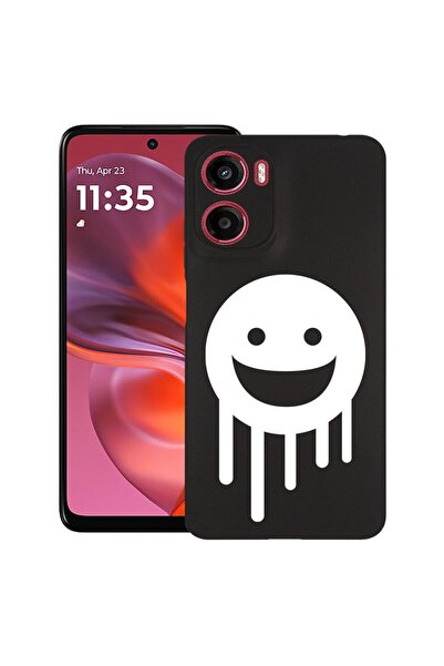 bestcase ¬Æ Husa pentru Motorola Moto G05, Smiley, Slim Silicon 0.8MM, Antiso...