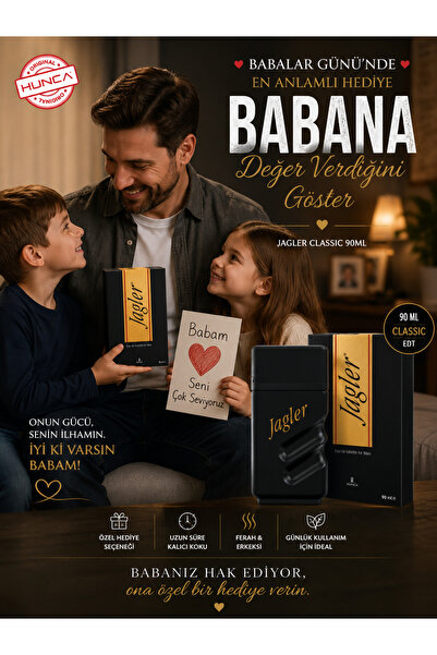 Jagler Classic Erkek Parfümü Edt 90 ml BABALAR GÜNÜ ÖZEL (TRAŞ KOLONYASI HEDİYE)