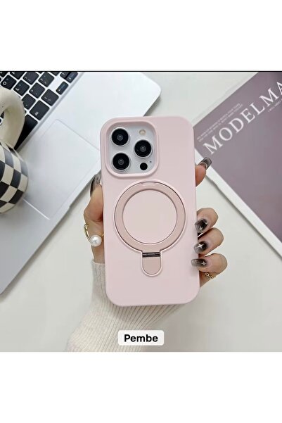 DGN İphone 13 ve İphone 14 Uyumlu Magsafe Yumuşak Silikon Standlı Lens Koruma...