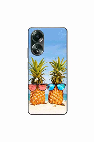 OEM Husa compatibila cu Oppo A58 4G Silicon Gel Tpu Model Beach Pinneaples