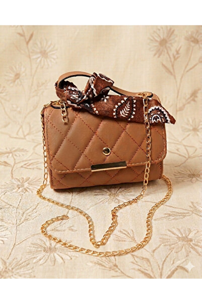 mavolie Mink Scarf Chain Handbag