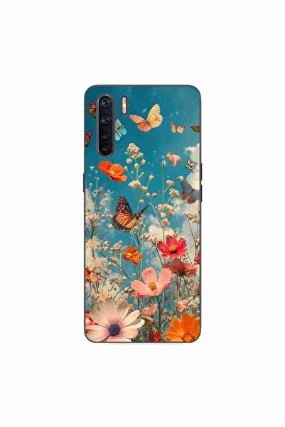 OEM Husa compatibila cu Oppo A91 Silicon Gel Tpu Model Flori si Fluturi