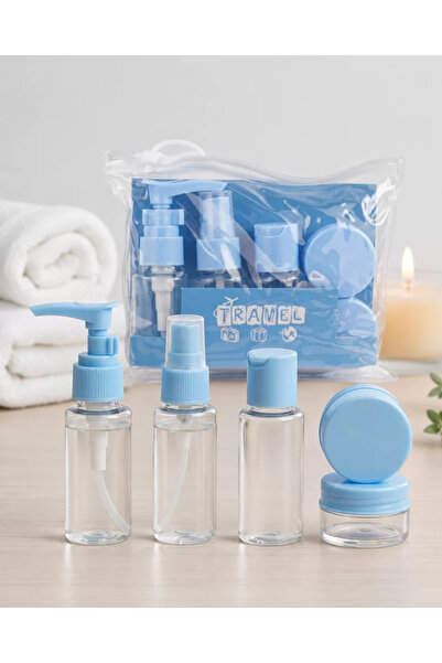 Generic Brand 5 Pieces Travel Cosmetic Set Leak Proof Portable Care Bottles