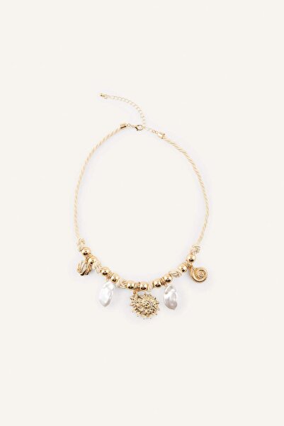 DeFacto Women's Gold Color Necklace H6986Axns