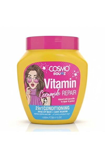 Cosmo قناع بونز فيتامين سيراميد لإصلاح وحماية الشعر 2 في 1، مكيف للشعر 1000 م...
