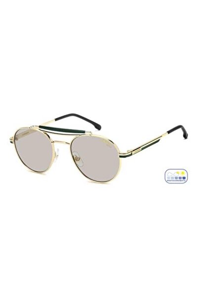 Carrera 381/S نظارة شمسية ذهبية خضراء للرجال مقاس 52 ملم
