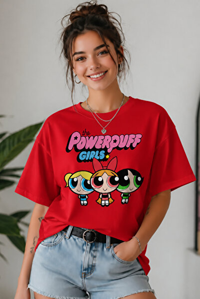 ArtYus Μπλουζάκι Powerpuff Girls με στάμπα Unisex Oversize – Βαμβακερό T-Shir...