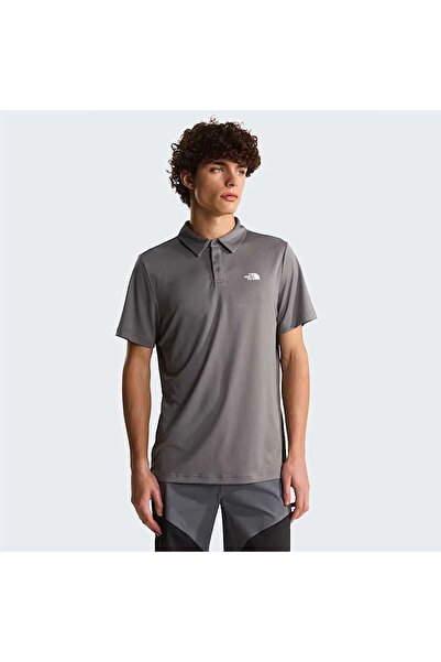 THE NORTH FACE Tanken Men's Gray Outdoor Polo Neck T-Shirt